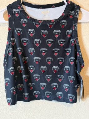 NEW D.C. United MLS Concepts Sport Black Crop Tank Top Women's Large